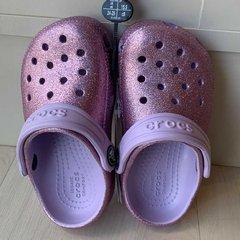 Crocs Infantil com Glitter Menina Tradicional Tam 22 ao 28/1