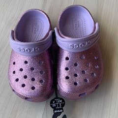 Crocs Infantil com Glitter Menina Tradicional Tam 22 ao 28/2