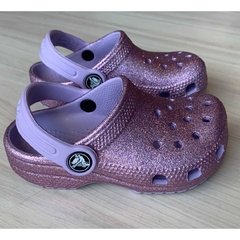 Crocs Infantil com Glitter Menina Tradicional Tam 22 ao 28/4