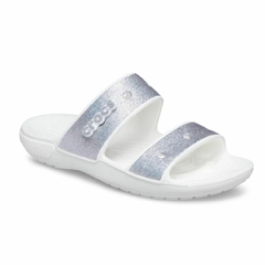 Crocs Sándalia Feminina Branco com Glitter/1