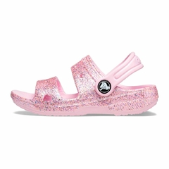 Crocs Sandália Infantil Glitter Sandal Rainbow Rosa/4