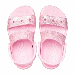 Crocs Sandália Infantil Glitter Sandal Rainbow Rosa/1