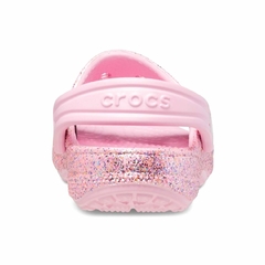Crocs Sandália Infantil Glitter Sandal Rainbow Rosa/5
