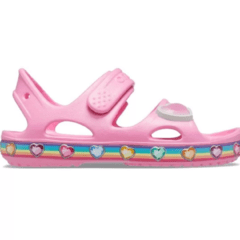 Crocs Sandália Infantil FunLab Rainbow Pink Lemonade 22ao31/5