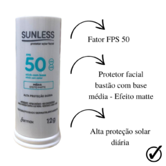 Imagem do Protetor Solar Facial Bastão p/ Pele Escura Matte Fator 50