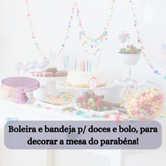 Boleira p/ Decoração de Mesa Bandeja Suporte Bolo e Doces