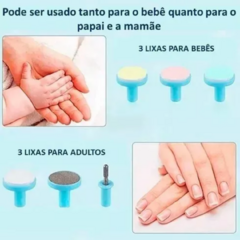 Cortador De Unha Bebê Recém Nascido Elétrico Kit Completo/7