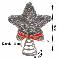 Estrela para Árvore de Natal Prata Média/Grande/1