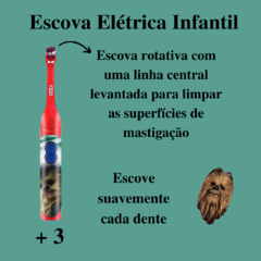 Escova Elétrica Infantil Oral B Rotativa Pilha Inclusa Menino