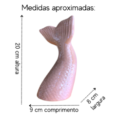 Cofrinho Cauda de Sereia de Cerâmica Decoração de Festa Mesa/8