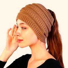 Touca Gorro de Lã para Rabo de Cavalo/4