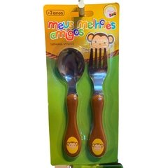 Kit Talher Infantil Garfo e Colher Meus Melhores Amigos/7