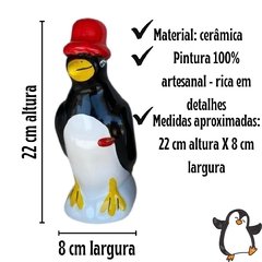 Enfeite Para Cozinha Armário Mesa Geladeira Pinguim Cerâmica/3