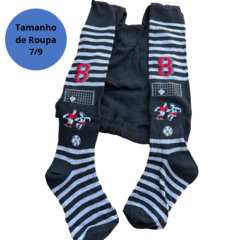 Meia Calça de Lã Infantil Quentinha com Pé p/ Menino Inverno/21