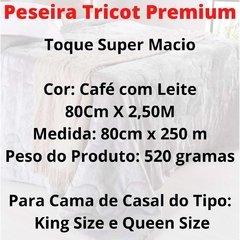 Manta Peseira Tricot Para Camas de Casal King Size Queen Size Premium/6