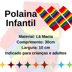 Polaina Infantil Colorida de Lã Arco Iris/6