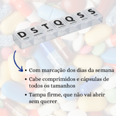 Porta Comprimido Organizador Semanal p Remédio Vitamina - comprar online