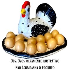Enfeite para Cozinha Porta Ovo de Cerâmica Suporte 12 Ovos na internet