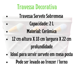 Pote Travessa Sorvete Sobremesa De Cerâmica 2 L/3