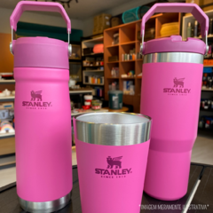 caneca termica stanley rosa