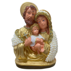 Imagem Sagrada Família Manto c Pérola + Caneta Oração Brinde - comprar online