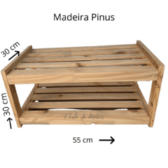 Sapateira Pequena de Chão Portátil Madeira Pinus/5