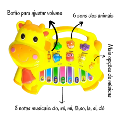 Teclado Fazendinha Piano Infantil Musical com Som de Animais/8