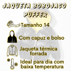 Jaqueta Térmica Infantil Puffer Bobojaco Tam 14 Premium c/ Capuz /3