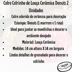 Cofre Cofrinho De Louça Cerâmica Donuts Simpsons 2 Unidades/12