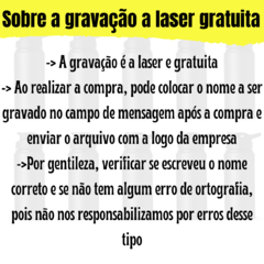 Garrafa Térmica com Gravação a Laser Logo da Empresa 10 Und/7