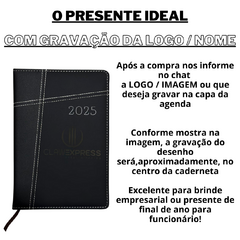 Agenda Personalizada 2025 com Logo Empresa Kit com 10 Und/25