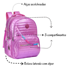 Mochila de Costas Escolar Feminina Infantil Juvenil/7