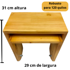 Escadinha 2 Degraus Banquinho De Madeira Montessori Retrátil/4