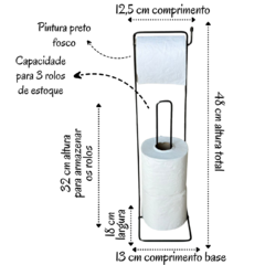 Suporte Porta Papel Higiênico de Chão Industrial/5