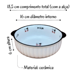 Travessa Retangular Bowl com Alças Refratário de Cerâmica/4