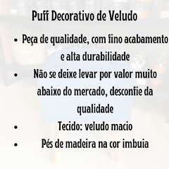 Puff Grande Confortável para Decoração de Ambiente 2 Lugares Retangular/6