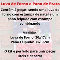 Conjunto Luva p/ Forno e Pano de Prato Felpudo Natalino/6