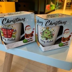 Xícaras de Natal Decorada para Presente na Caixa 2 Unidades/1