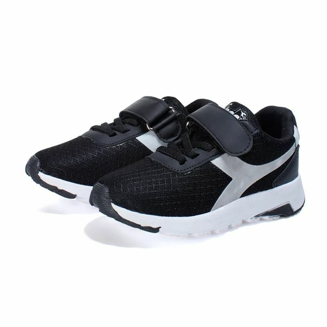 T nis Diadora Infantil Felice KD Preto Branco Masculino