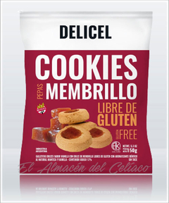 GALLETAS COOKIES PEPAS MEMBRILLO SIN TACC X 150GR DELICEL