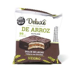 ALFAJOR DE ARROZ BAÑADO EN CHOCOLATE CON DULCE DE LECHE SIN TACC - DELUXE