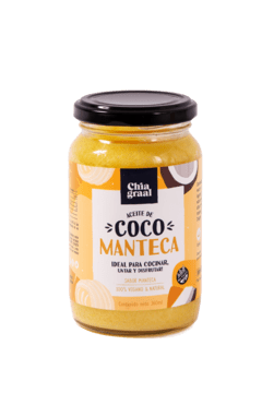 ACEITE DE COCO SABOR MANTECA X 360ML - SIN TACC - VEGANO - CHIA GRAAL