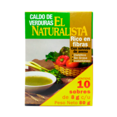 CALDO DE VERDURAS CON FIBRAS SIN SAL X 10 SOBRES - EL NATURALISTA