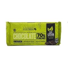 CHOCOLATE SIN AZÚCAR CON STEVIA 70%CACAO SIN TACC X 100GR COLONIAL