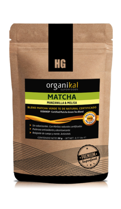 TE MATCHA MANZANILLA Y MELISA X 50GR - ORGANIKAL