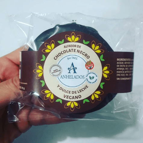 ALFAJOR VEGANO - SIN TACC - ANHELADOS