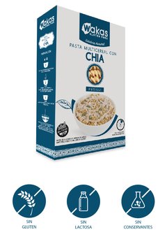 PASTAS MULTICEREAL CON CHIA x 250GR WAKAS