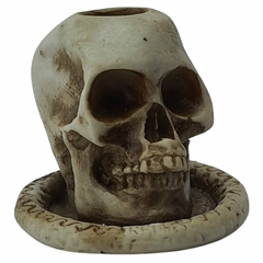 Cranio Caveira Porta Velas Ou Incensário 7cm