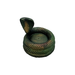 Incensário Cobra Naja Serpente 7cm (Verde)
