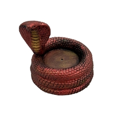 Incensário Cobra Naja Serpente 7cm (Vermelho)